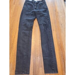 KanCan Women 5/26 Faded Black High‎ Rise 5 Button Fly Skinny Stretch Ankle Jeans
